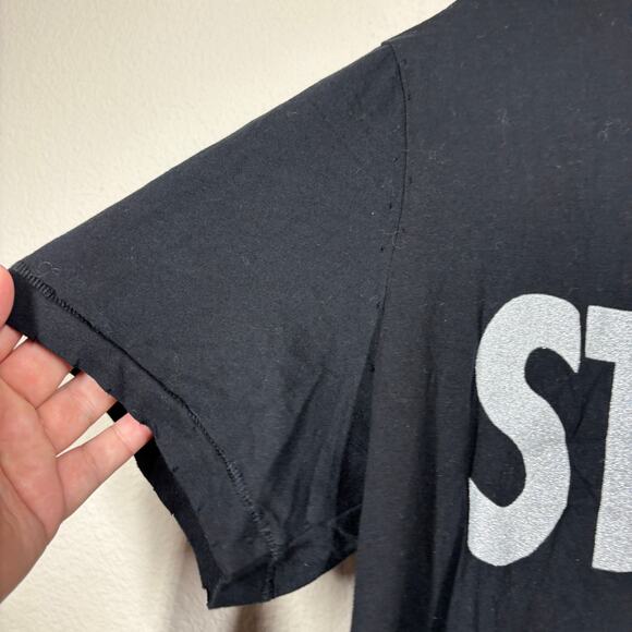 Stolen Girlfriends Club Mens Small Blatant Tee Vintage Black Cotton Distressed - Picture 3 of 12